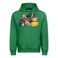 Emerald farm animals wagon Urban Hoodie - Zillion Design Studio