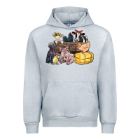 Heather Grey farm animals wagon Urban Hoodie - Zillion Design Studio