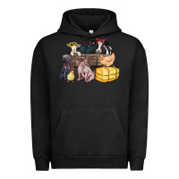 Pigment Black farm animals wagon Urban Hoodie - Zillion Design Studio
