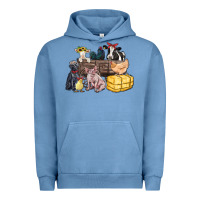 Pigment Pebble Blue farm animals wagon Urban Hoodie - Zillion Design Studio