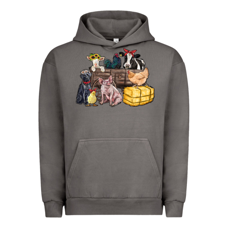 Farm Animals Wagon Urban Hoodie by Zillion Design Studio | Teevron