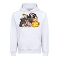 White farm animals wagon Urban Hoodie - Zillion Design Studio