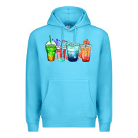 Ocean Blue tea junkie coffee cups Premium Hoodie - Zillion Design Studio