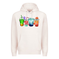 Pale Pink tea junkie coffee cups Premium Hoodie - Zillion Design Studio