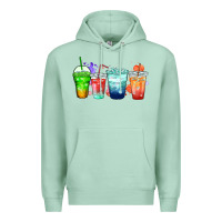 Seafoam tea junkie coffee cups Premium Hoodie - Zillion Design Studio
