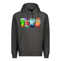 Charcoal Heather tea junkie coffee cups Premium Hoodie - Zillion Design Studio