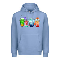 Colony Blue tea junkie coffee cups Premium Hoodie - Zillion Design Studio