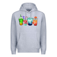 Heather Grey tea junkie coffee cups Premium Hoodie - Zillion Design Studio