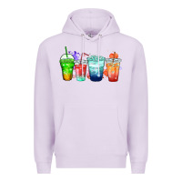 Lilac tea junkie coffee cups Premium Hoodie - Zillion Design Studio