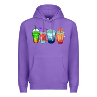 Purple tea junkie coffee cups Premium Hoodie - Zillion Design Studio