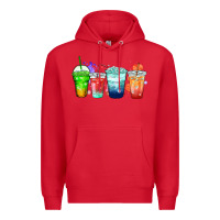 Red tea junkie coffee cups Premium Hoodie - Zillion Design Studio