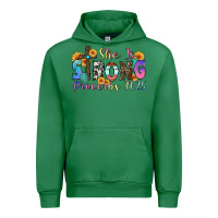 Emerald she is strong proverbs 31 25 Urban Hoodie - Zillion Design Studio