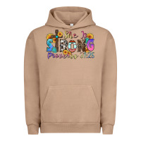 Pigment Burro she is strong proverbs 31 25 Urban Hoodie - Zillion Design Studio