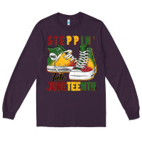 Plum steppin' into juneteenth Long Sleeve Tee - BarkalooDesign
