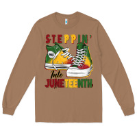 Toasted Coconut steppin' into juneteenth Long Sleeve Tee - BarkalooDesign