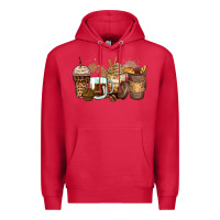 Cardinal leopard coffee cups Premium Hoodie - Zillion Design Studio