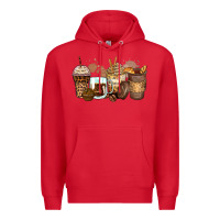 Red leopard coffee cups Premium Hoodie - Zillion Design Studio
