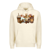 Sandshell leopard coffee cups Premium Hoodie - Zillion Design Studio