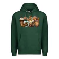 Sports Green leopard coffee cups Premium Hoodie - Zillion Design Studio
