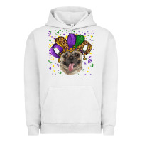 Pigment Lunar Rock Mardi gras hat pug Urban Hoodie - RanaPortraitStore