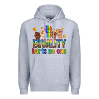 Heather Grey equality hurts no one with fists Premium Hoodie - texasbilliewilder