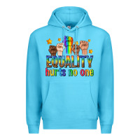Ocean Blue equality hurts no one with fists Premium Hoodie - texasbilliewilder