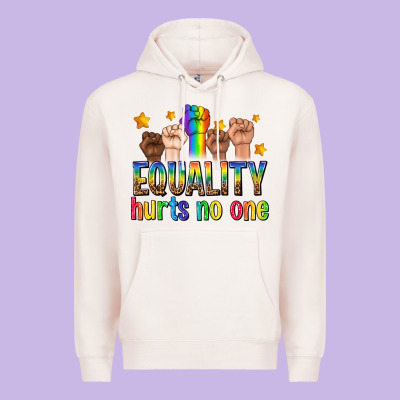Equality Hurts No One With Fists Premium Hoodie Designed By Texasbilliewilder