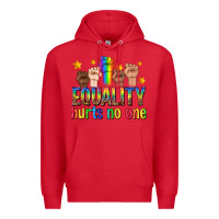Red equality hurts no one with fists Premium Hoodie - texasbilliewilder