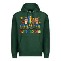 Sports Green equality hurts no one with fists Premium Hoodie - texasbilliewilder