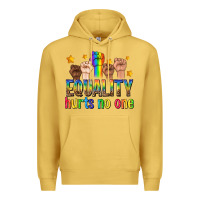Antique Gold equality hurts no one with fists Premium Hoodie - texasbilliewilder