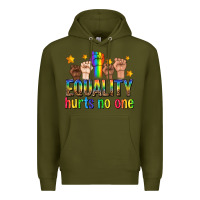 Army Green equality hurts no one with fists Premium Hoodie - texasbilliewilder