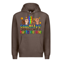 Coffee equality hurts no one with fists Premium Hoodie - texasbilliewilder