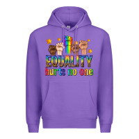 Purple equality hurts no one with fists Premium Hoodie - texasbilliewilder