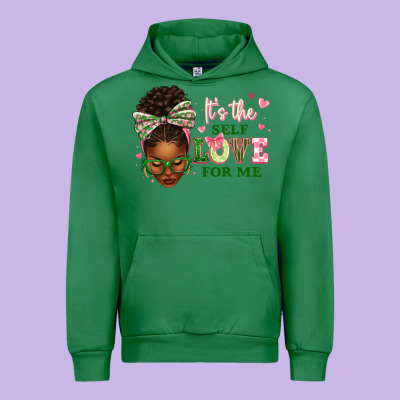 Urban Hoodie sorority colors it's the self love for me afro wom