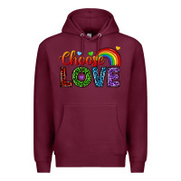 Burgundy choose love Premium Hoodie - texasbilliewilder