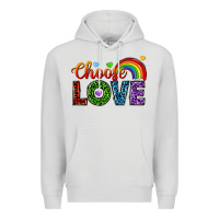 Dove Grey choose love Premium Hoodie - texasbilliewilder