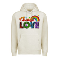 Oatmeal Heather choose love Premium Hoodie - texasbilliewilder