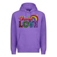 Purple choose love Premium Hoodie - texasbilliewilder