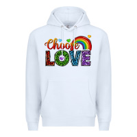 White choose love Premium Hoodie - texasbilliewilder