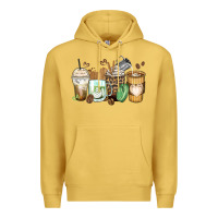 Antique Gold latte coffee cups Premium Hoodie - Zillion Design Studio