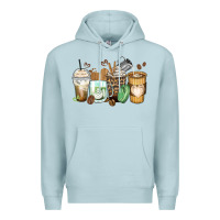 Blue Mist latte coffee cups Premium Hoodie - Zillion Design Studio