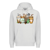 Dove Grey latte coffee cups Premium Hoodie - Zillion Design Studio