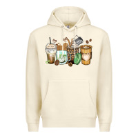 Sandshell latte coffee cups Premium Hoodie - Zillion Design Studio