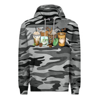 Slate Camo latte coffee cups Premium Hoodie - Zillion Design Studio