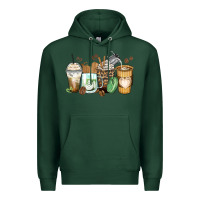 Sports Green latte coffee cups Premium Hoodie - Zillion Design Studio
