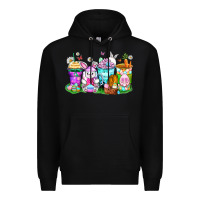Black easter coffee cups Premium Hoodie - Zillion Design Studio