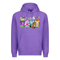 Purple easter coffee cups Premium Hoodie - Zillion Design Studio