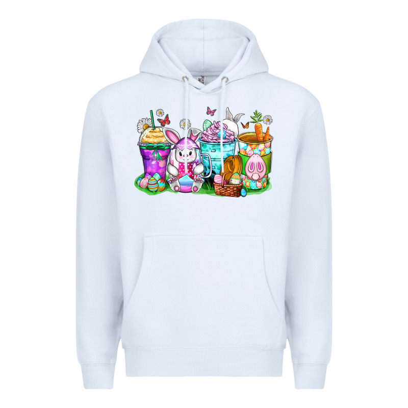 Easter Coffee Cups Premium Hoodie by Zillion Design Studio | Teevron
