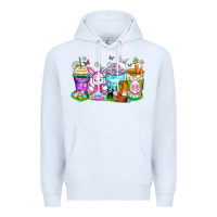 White easter coffee cups Premium Hoodie - Zillion Design Studio
