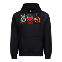 Black peace love rodeo Urban Hoodie - Zillion Design Studio